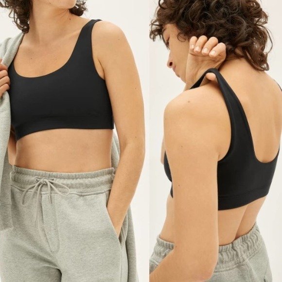 Everlane Other - Everlane NWOT The Perform Cropped Bra Workout Yoga Sports Bra Black Size XL